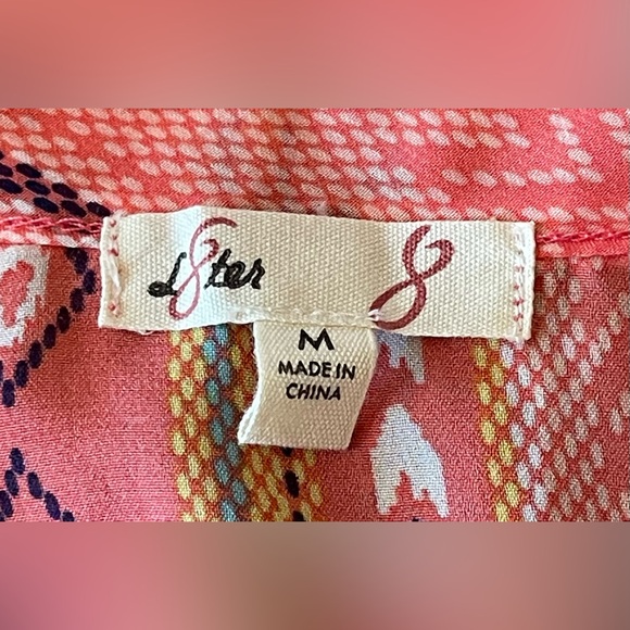 L8Ter Geometric Print Cardigan - Swim Suit Cover Up - Size: Medium - Picture 6 of 6